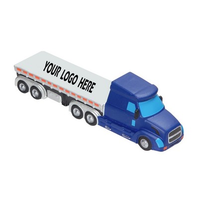 PU Squishy Semi Flatbed Truck Stress Ball