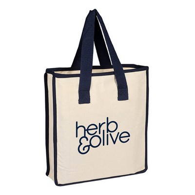 Accent Color Canvas Shopping Bag