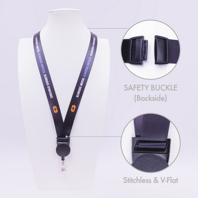 3/4" Badge Reel™ V-Flat™ Stitchless Lanyard